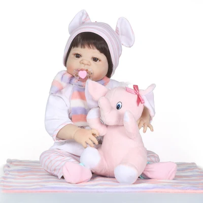 Livraison directe 55 Cm Silicone souple vinyle bébé poupées réaliste princesse Reborn bébé garçon poupées fille enfants cadeaux de la journée des enfants