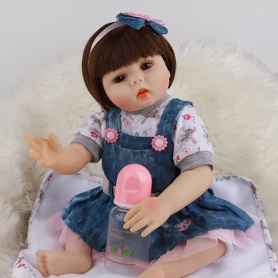 48 cm Reborn bébé poupées jouets corps complet en Silicone souple Bebe poupée filles jouets imperméable Reborn jouet pour enfants cadeaux