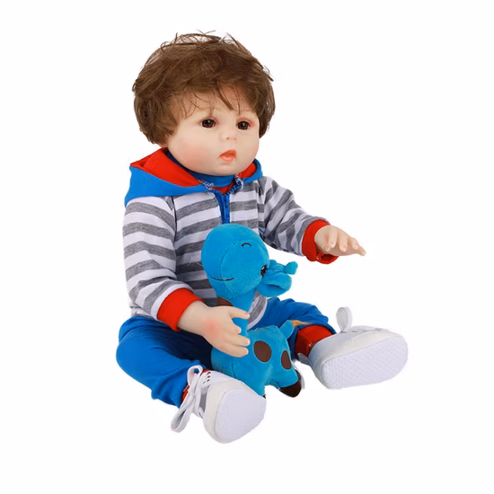 Mignon Silicone souple Reborn bébé poupée réaliste nouveau-né poupée à la main réaliste Bebe Reborn poupées 48 cm