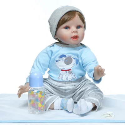 Poupée bébé garçon en vinyle et Silicone fait à la main, 22 pouces/55 Cm, ​​réaliste, avec de jolis vêtements, cadeau d'anniversaire et de noël pour enfants