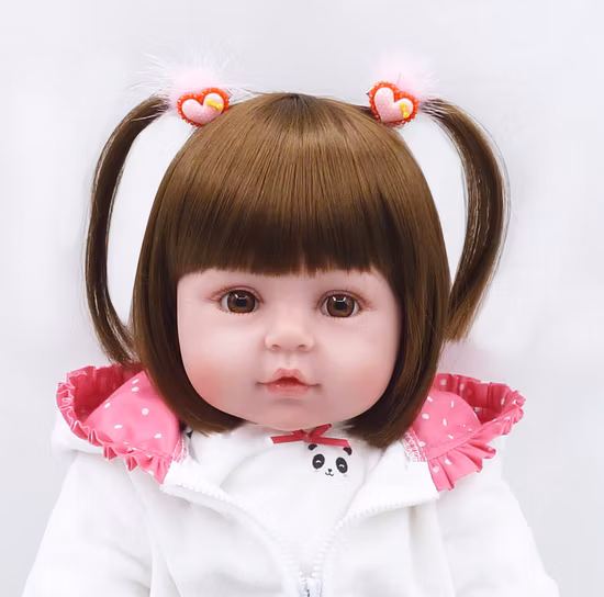 19 '' 48 cm Silicone vinyle Reborn bébé fille réaliste vivant nouveau-né bébés poupée peau blanche ethnique Bebe enfant en bas âge pour enfants cadeaux de Noël