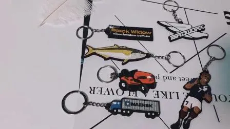 Dessin animé silicone gaufré Llavero personnalisé mousse porte-clés en gros cadeau promotionnel mignon porte-clés 3D PVC souple en caoutchouc porte-clés